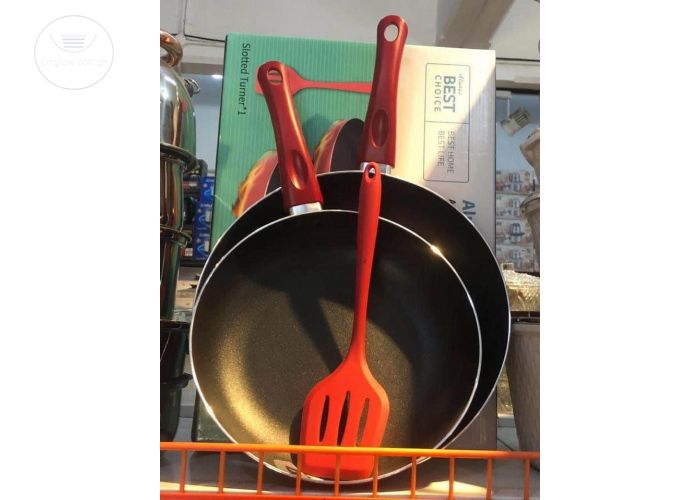2pcs Aluminum Nonstick frying pan with turner