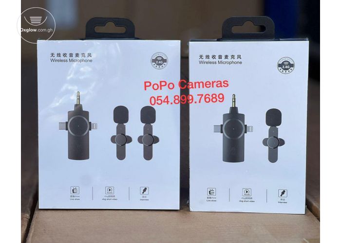 3 in 1 cordless 2.4GHz lavalier professional microphone 