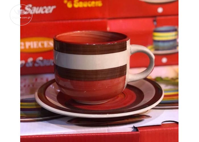 6pcs Cups and 6pcs Saucers