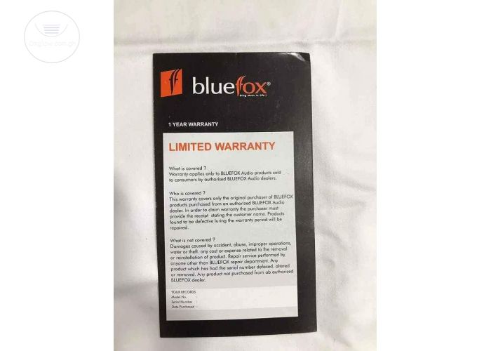 Bluefox woofer tube with built-in amplifier