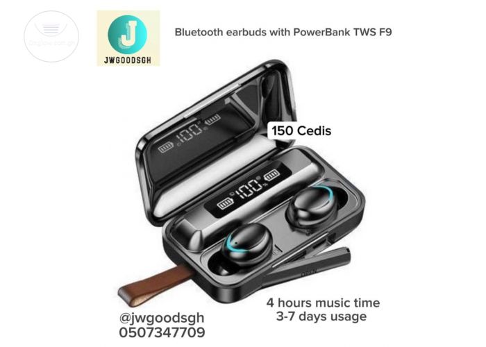 Bluetooth earbuds with PowerBank F9