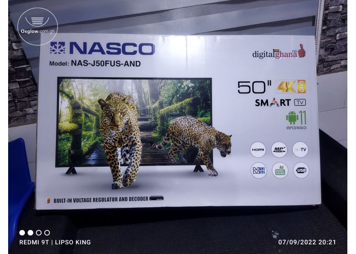 Brand New Nasco 50" 4K UHD Smart Tv