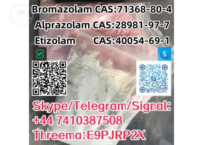 Bromazolam CAS:71368-80-4 Alprazolam CAS:28981-97-7 Etizolam  CAS:40054-69-1 Skype/Telegram/Signal: +44 7410387508 Threema:E9PJRP2X