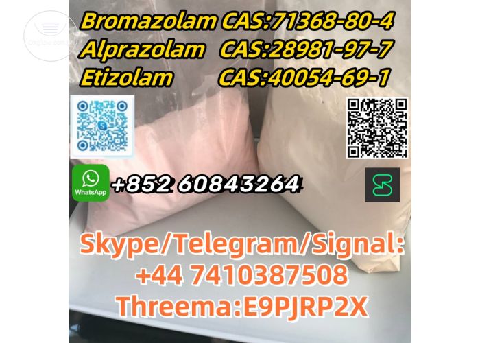 Bromazolam CAS:71368-80-4 Alprazolam CAS:28981-97-7 Etizolam  CAS:40054-69-1 Skype/Telegram/Signal: +44 7410387508 Threema:E9PJRP2X