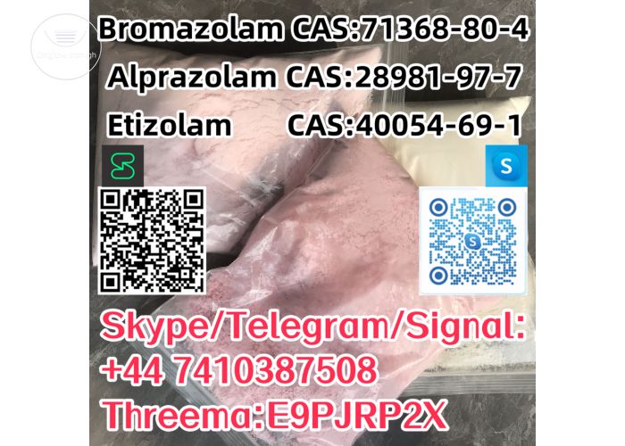Bromazolam CAS:71368-80-4 Alprazolam CAS:28981-97-7 Etizolam  CAS:40054-69-1 Skype/Telegram/Signal: +44 7410387508 Threema:E9PJRP2X
