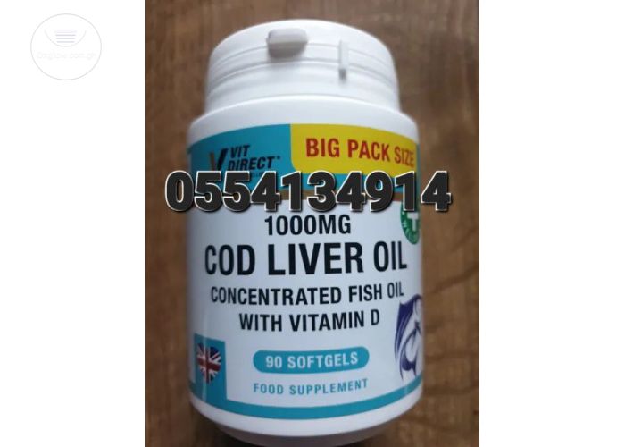 Cod Liver Oil 1000mg X 90 Softgels - UK Sourced
