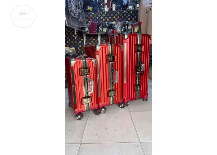 ENGEL- Red Luxury Polycarbonate Suitcase Set.