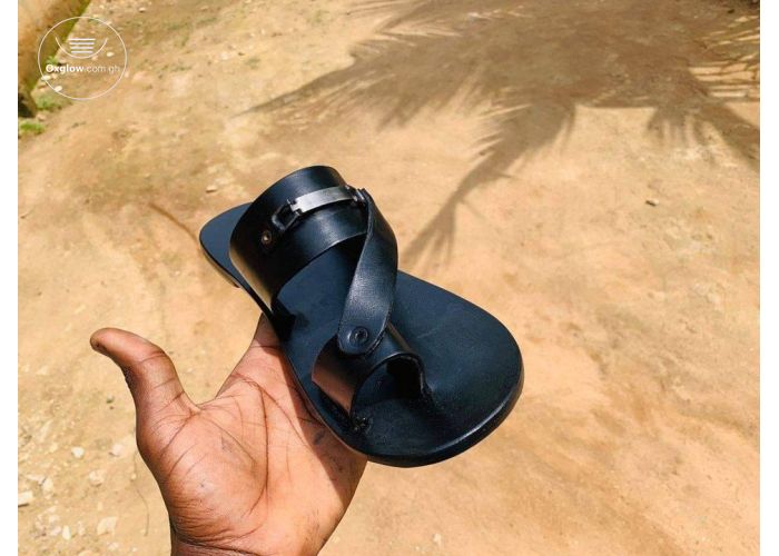 Leather slippers