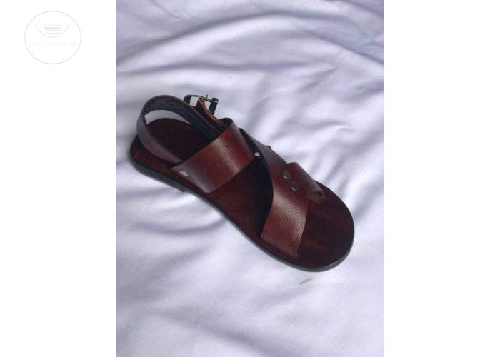 Leather slippers and sandals