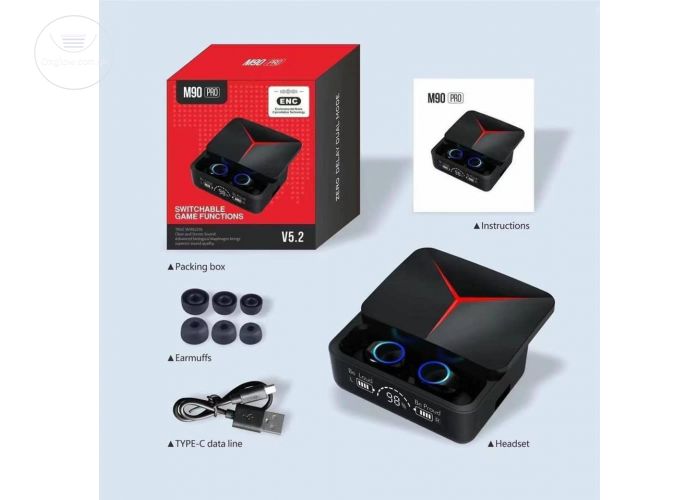 M90 PRO EARBUDS (with integrated power bank)