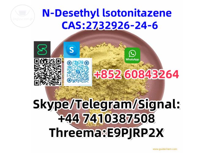 N-Desethyl lsotonitazene   CAS:2732926-24-6  Skype/Telegram/Signal: +44 7410387508 Threema:E9PJRP2X