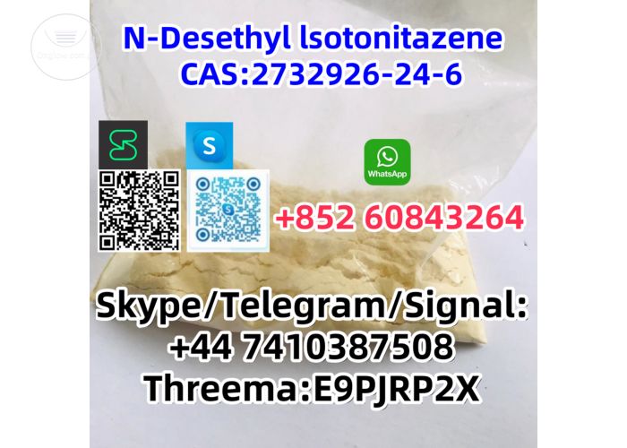 N-Desethyl lsotonitazene   CAS:2732926-24-6  Skype/Telegram/Signal: +44 7410387508 Threema:E9PJRP2X