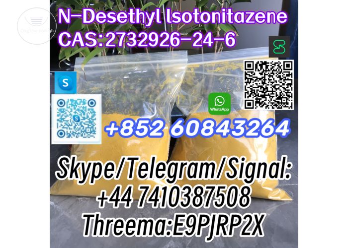 N-Desethyl lsotonitazene   CAS:2732926-24-6  Skype/Telegram/Signal: +44 7410387508 Threema:E9PJRP2X