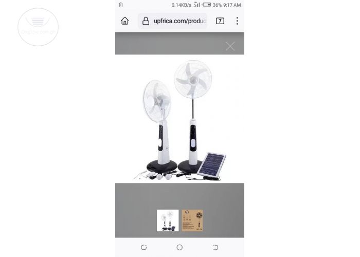 Rechargeable Solar fan 