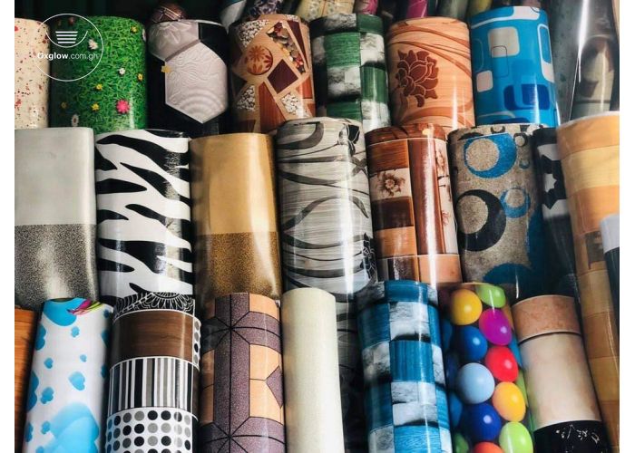 Rubber carpets and wallpapers