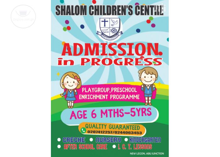 Shalom Children's Centre - Admission In Progress