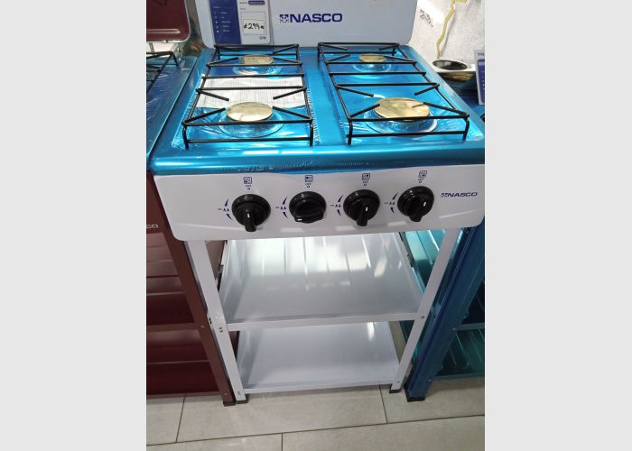 Nasco four burner with shelves