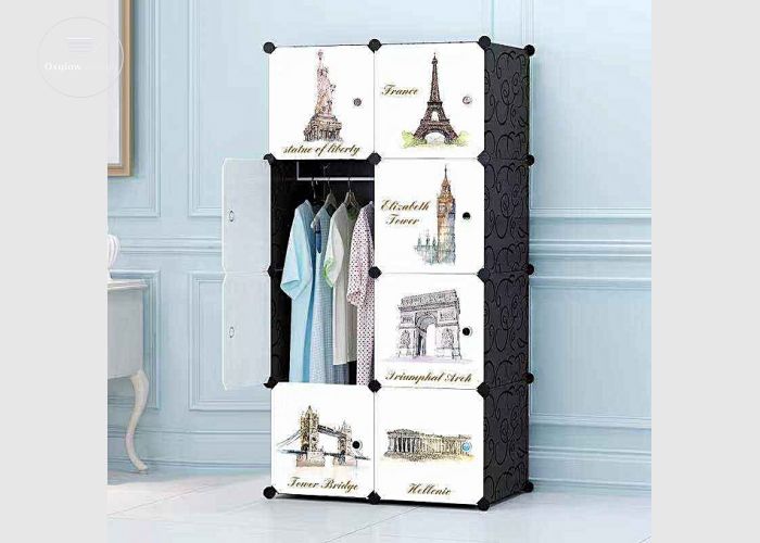 2 in 1 plastic Wardrobe 