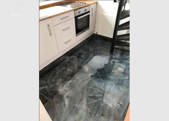 3D Epoxy and metallic floor