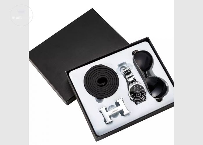 Men watch sunglass and belt gift set