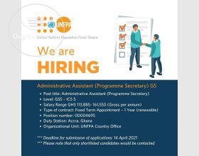 .Job Vacancy for Administrative Assistant.
