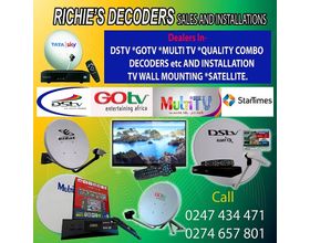 .Satellite decoders sales, installations and servicing .