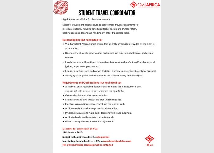 Job for Sales and Marketing Assistant