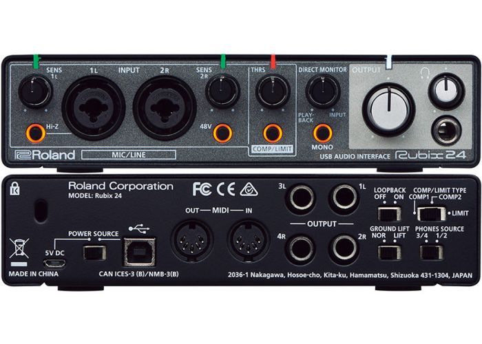 Roland Rubix24 2 in 4 out USB external sound card