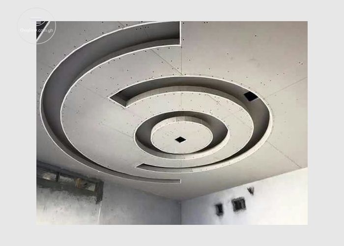 Acoustic and plasterboard ceiling design installation